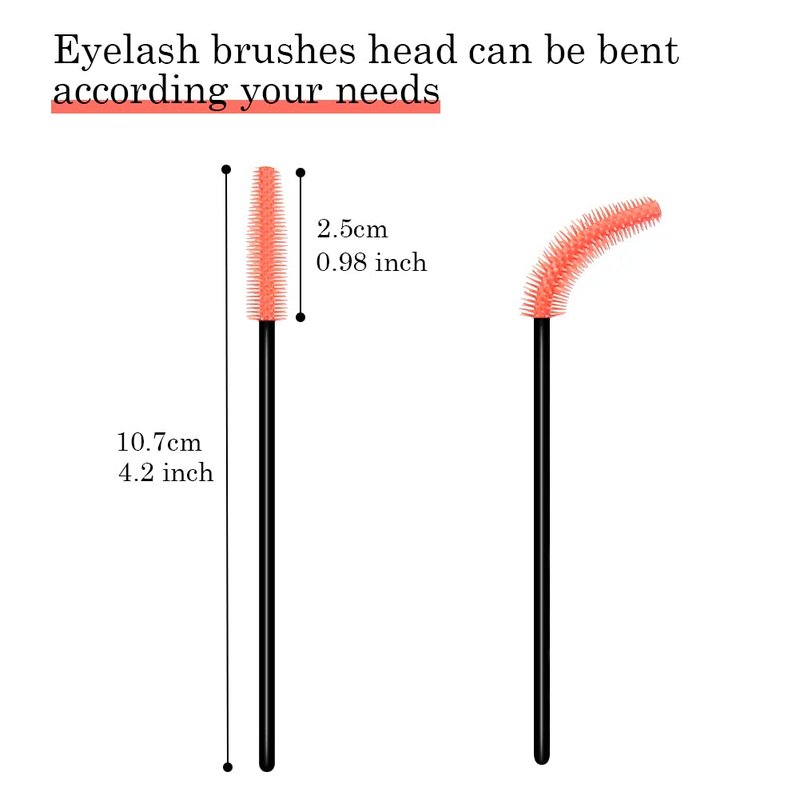 Shintop Disposable Silicone Eyelash Mascara Applicator Wands (Tower-Shape)