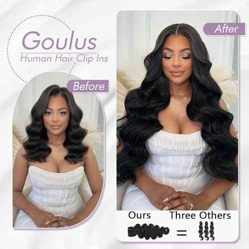 Body Wave Clip In Hair Extensions Real Human Hair Clip Ins For Women 18 Inch Remy Human Hair Extensions Clip Ins 8 Pcs With 18 Clips 120g Natural Black