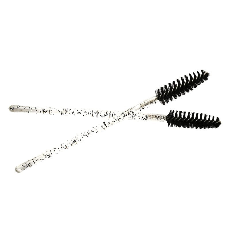 i-Laesh Crystal Mascara Sticks, Disposable Eyebrow Eyelash Brushes for Eyelash Extensions, Eyelash Makeup Tool, Pack of 100 (Black)