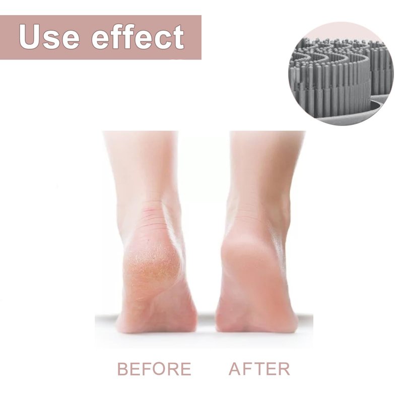 Foot Scrubber in Shower,Shower Foot Scrubber Mat,Silicone Foot Scrubber for Shower,Silicone Body Scrubber with Suction Cups,Bath Feet Scrub Mat with Storage Hook(Gray)