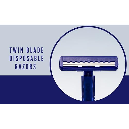 Dorco Fresh Twin Blade Disposable Razors for Men (240 Counts), Smooth & Comfortable Shave, Shaving Razors for Men, Non-Slip Handle, Ideal for Sensitive Skin & Travel