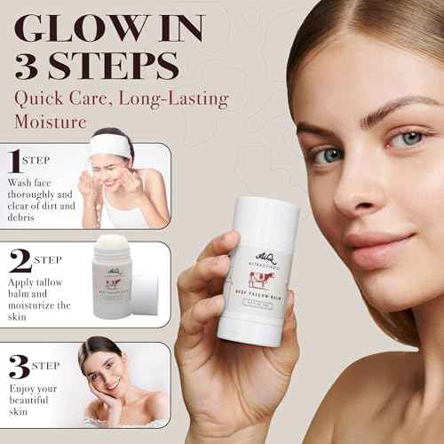 New Zealand Grass Fed Ethically-Sourced Beef Tallow for Skin? Stick with Vitamin E, Raw Honey, Olive Oil ? Premium Ingredients & Cruelty-Free Tallow Face Moisturizer, Longevity & Firming - 75g