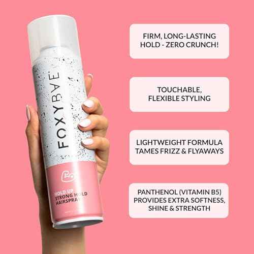 FoxyBae Hair Spray for Women - with Biotin - Volumizing Styling Hairspray - Flexible, Frizz Control, Thickening - Strong Hold - 8 Fl Oz