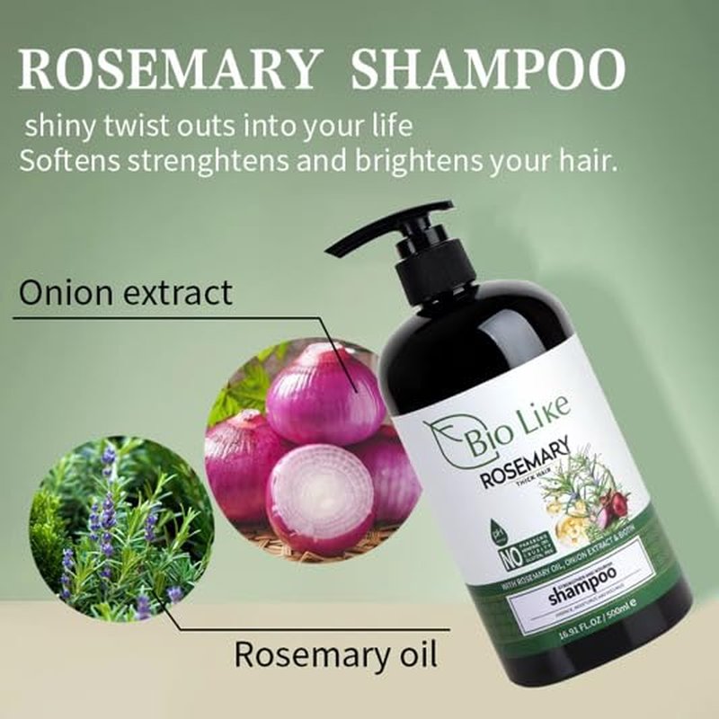 Hair Growth Shampoo - Rosemary, Red Onion & Biotin Formula for All Hair Types | 500ml