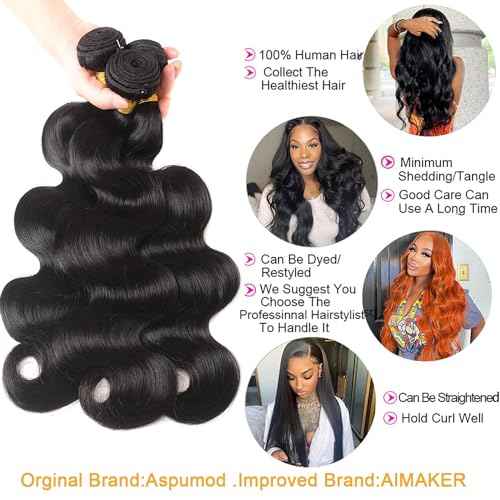 12A Brazilian Body Wave Human Hair Bundles 18 18 18Inch 100% Unprocessed Brazilian Virgin Human Hair Weave 3Bundles Body Wave Hair Extensions