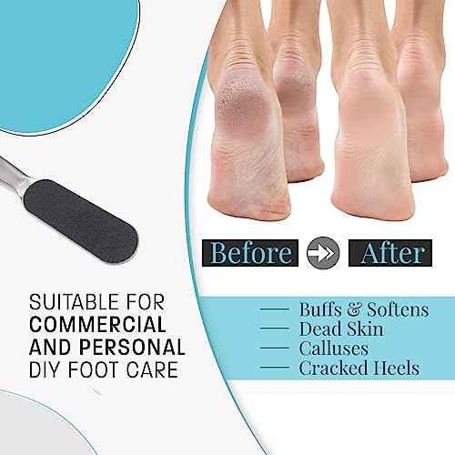 Professional Pedicure File Refills - Pack of 50 Foot File Replacement Pads - Black - Disposable Foot Files for Pedicures - Pedi Foot File Pads with Water Resistant Strong Adhesive (180 Grit)