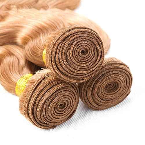 28 30 32 Inch Color #30 Body Wave Bundles Light Brown Bundles Human Hair 8A Peruvian Virgin Hair Color #30 Bundle Hair Extensions 300g