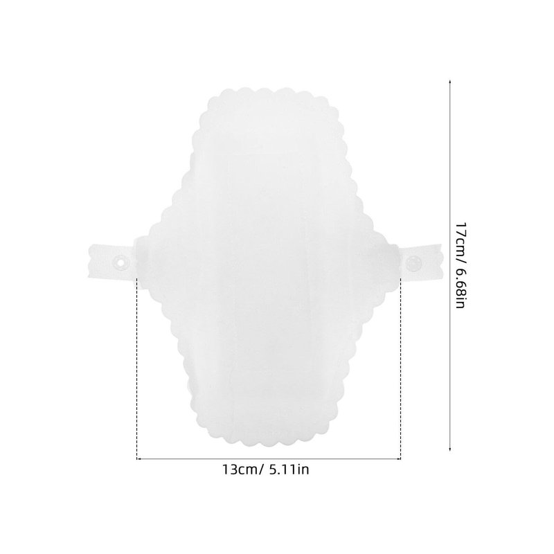 GLEAVI Reusable Menstrual Pads for Women and Girls - 10 Washable Cotton Cloth Period Pads with Ultra-Thin Leak Protection and Elegant Lace Trim 6.69X5.11 Inches