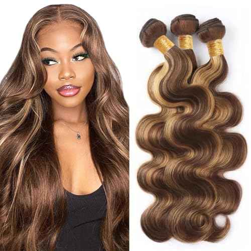 30 32 34 Inch Color 27 Bundles Human Hair Blonde Body Wave Bundle Highlight 3 Bundles Brazilian Virgin Hair Extensions