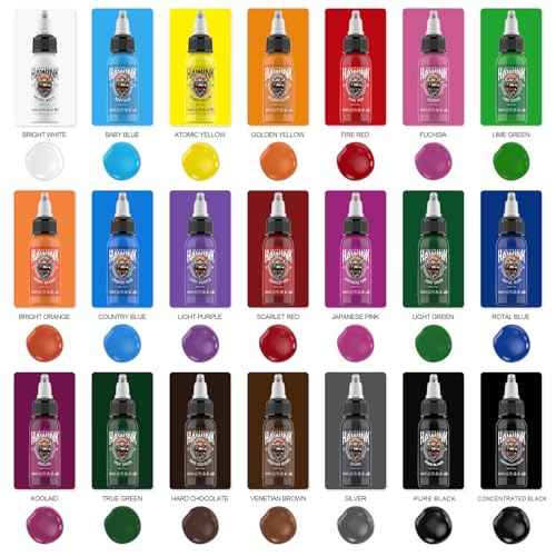 Hawink Tattoo Ink Color Set 1 oz (30ml) 21 Colors Pigment Kit Tattoo Supplies TI203-30-21