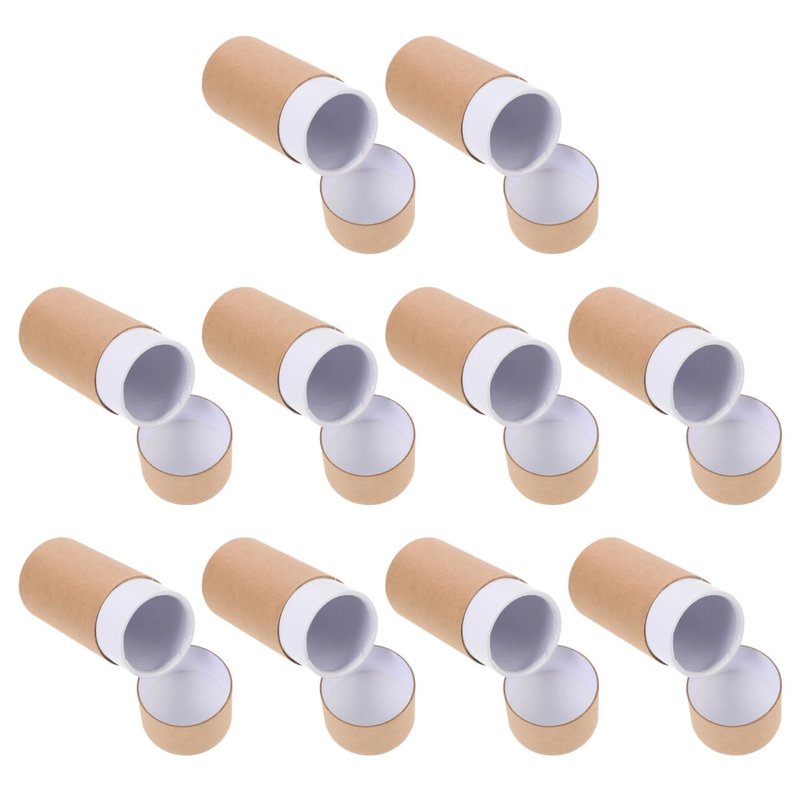 Hemoton 20 Pcs Paper Cylinder Gift Boxes 5.27X4.56X2.28In with Lids for Essential Oil Bottles Tea Crafts Small Item Storage Packaging