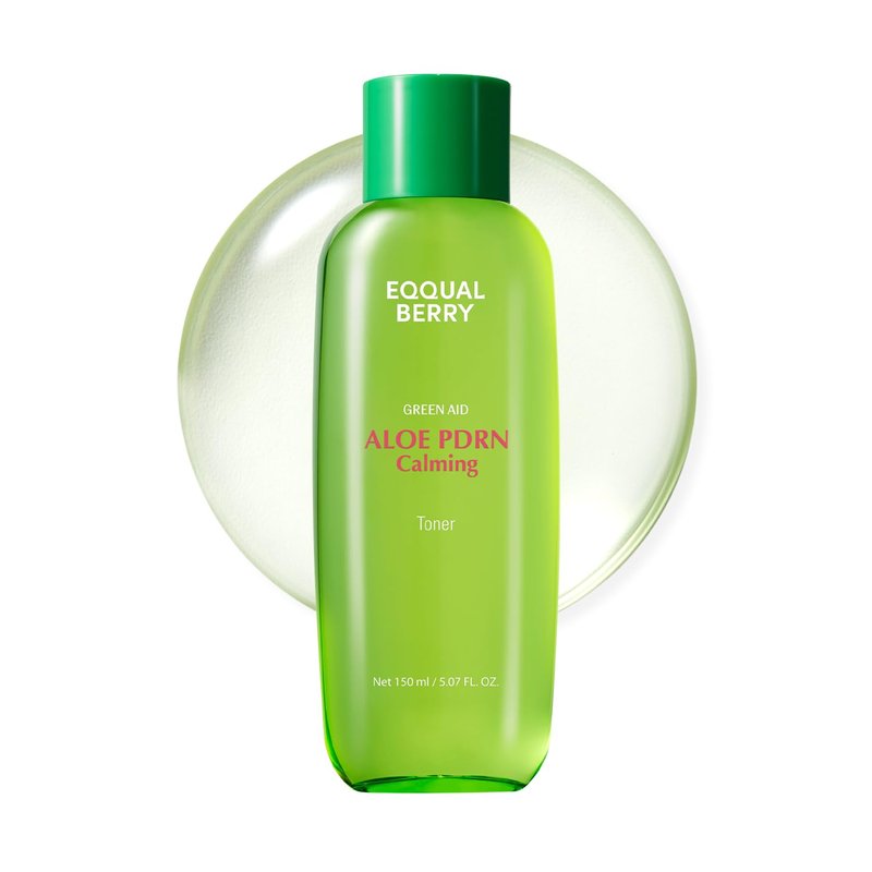 EQQUALBERRY Aloe PDRN Calming Toner - Instant Relief & Cooling for Sensitive Skin | Non-Comedogenic & Fungal Acne Safe | 5.07 fl. oz / 150ml