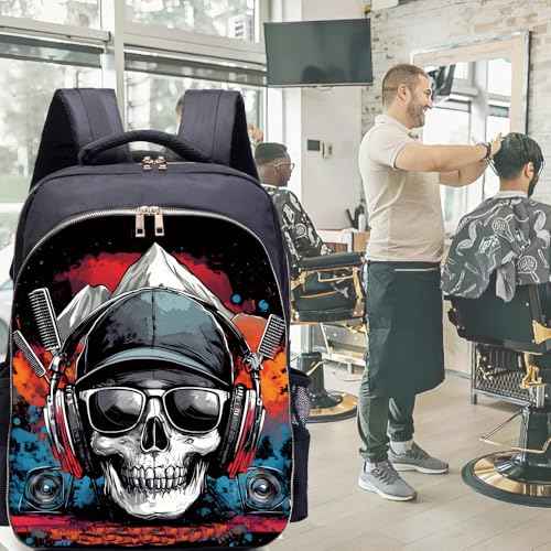 Large Barbers bags for Clippers and Supplies Makeup Backpack Bag Organizer for Hairstylists Bookbag for Travel Tools Bag for Men
