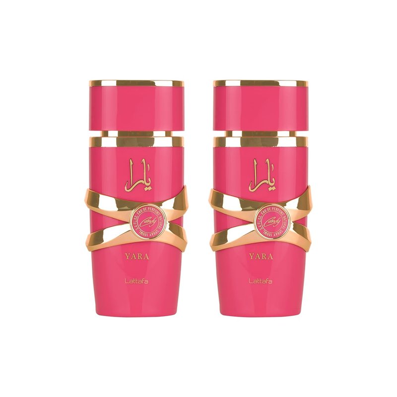 Lattafa Yara Candy for Women Eau de Parfum Spray, 3.4 Ounce (PACK OF 2)