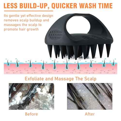 Scalp Massager Shampoo Brush, Scalp Scrubber for Dandruff & Build Up, Scalp Massager Hair Growth - 100% Silicone, Plastic Free