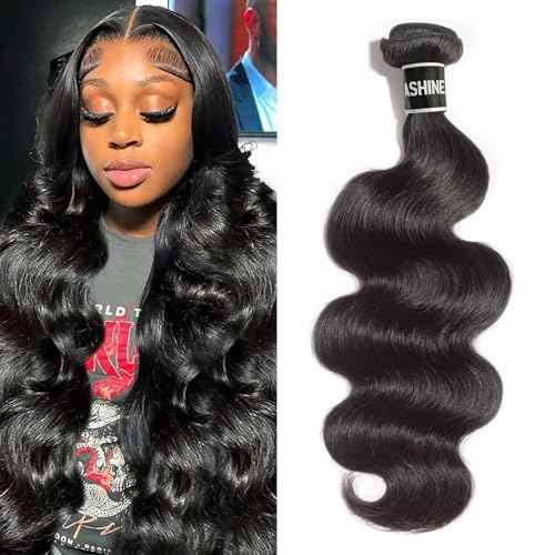 ASHINE Hair Bundles Body Wave Straight Unprocessed Cambodian Raw Hair Bundles Top Virgin Hair Weave Human Hair Bundle Natural Black Hair Extension for Women 22 Inch
