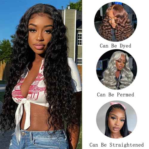 Loose Deep Wave Bundles Human Hair 3 Bundles 16A Loose Deep Curly Bundles Human Hair Wet and Wavy Bundles Brazilian Virgin Loose Deep Wave Human Hair Bundles Deep Curly Human Hair Extensions