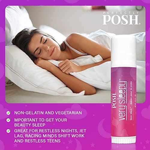 Perfectly Posh - VERY SLEEPY Lavender & Shea Butter Skin Stick - Soothing and Hydrating Balm for Dry Skin - Rejuvenating Lavender Scent - 0.55oz