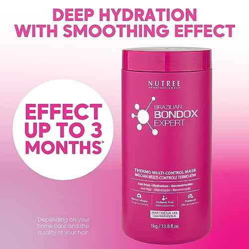 Hair Treatment Masks ? Brazilian Bondox Thermal Repair Mask for Frizzy,Damaged Hair ?With Collagen from Seaweed & Almond Oil ? Intensive Moisture & Straightening Treatment(BRAZILIAN BONDOX 33.8 fl.oz)
