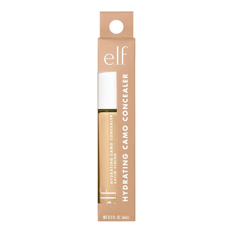 e.l.f. Hydrating Camo Concealer - Full-Coverage Satin Finish, Vegan & Cruelty-Free | Medium Neutral