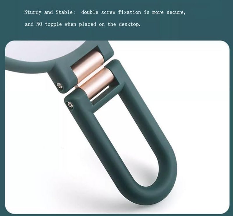 Handheld Magnifying Mirror - 1X/5X Double-Sided Folding Design | Adjustable Handle for Travel & Makeup