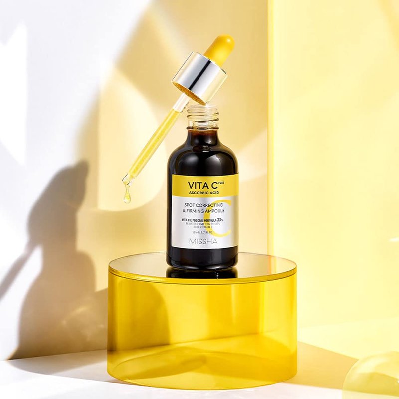 MISSHA Vita C Plus Ampoule - Vitamin C Serum for Spot Correction & Firming | 1.01 Fl Oz (30ml)
