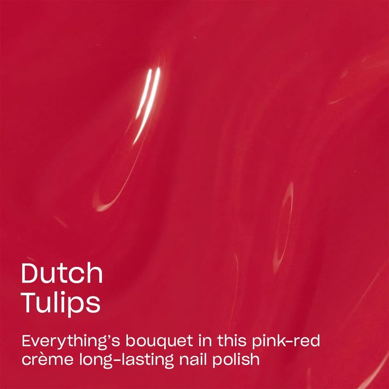 OPI Infinite Shine Dutch Tulips | Opaque Bright Red Crème Long Wear Gel Like Nail Polish | Vegan, Long Lasting, Streak Free