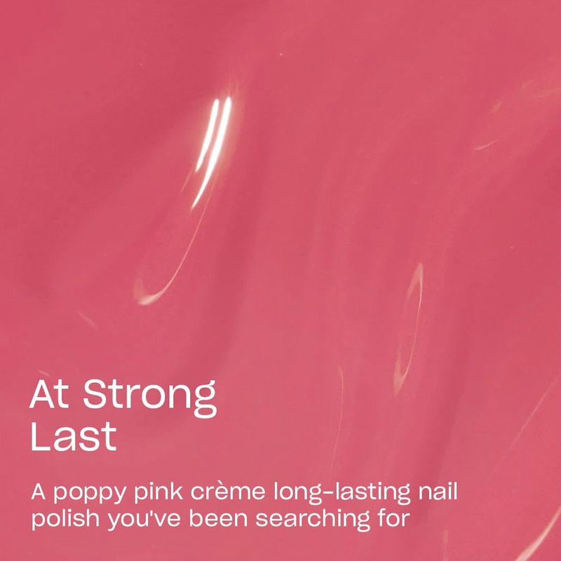 OPI Infinite Shine At Strong Last | Opaque Bright Pink Crème Long Wear Gel Like Nail Polish | Vegan, Long Lasting, Streak Free