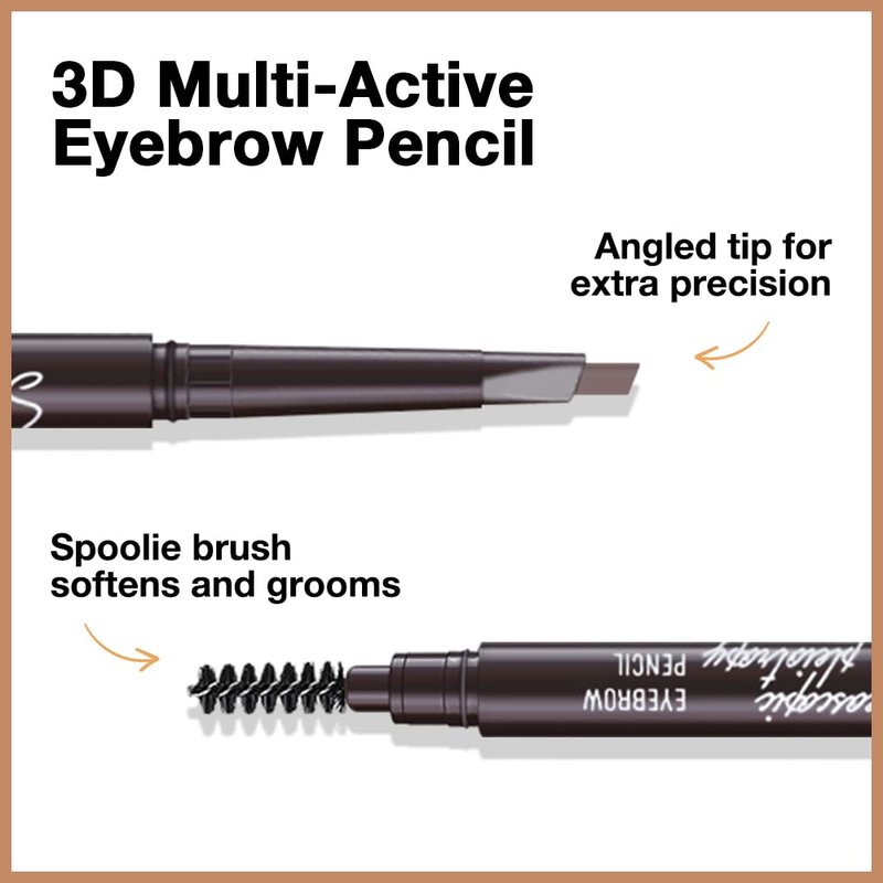 12 Pcs Ultimate Eyebrow Retractable Definer Pencils,Dual-Sided Natural Soft Textured Eyebrow Pencil, for Daily Look Eyebrow Makeup,Brow Brush,Fine Tip (12Pcs-Light Brown-Retractable Triangle)