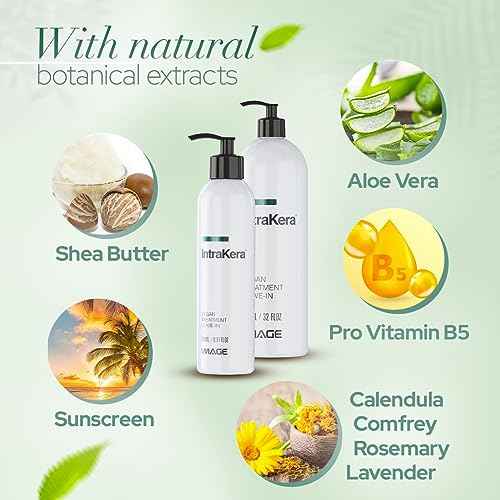 Image Intrakera Leave-In Conditioner for Frizzy, Curly, and Straight Hair - Stop Washing your Hair Every Day - Keratin Replenisher - Detangler for Dry or Damaged Hair (8.11 Fl Oz)