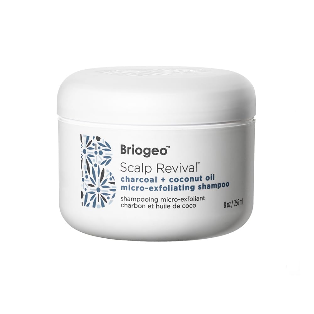 Briogeo Scalp Revival Charcoal + Coconut Oil Micro-Exfoliating Shampoo | Sulfate-Free Scalp Scrub for Dry, Itchy, or Oily Scalp | Detoxifying & Hydrating | Vegan & Cruelty Free | 8 oz