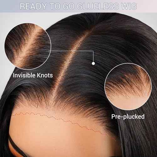 28Inch Wear And Go Glueless Wigs Human Hair Pre Plucked Pre Cut Body Wave Closure Wig 9x6 Lace Front Wigs Human Hair 200% Density Hd Lace Closure Glueless Loose Body Wave Wig For Women