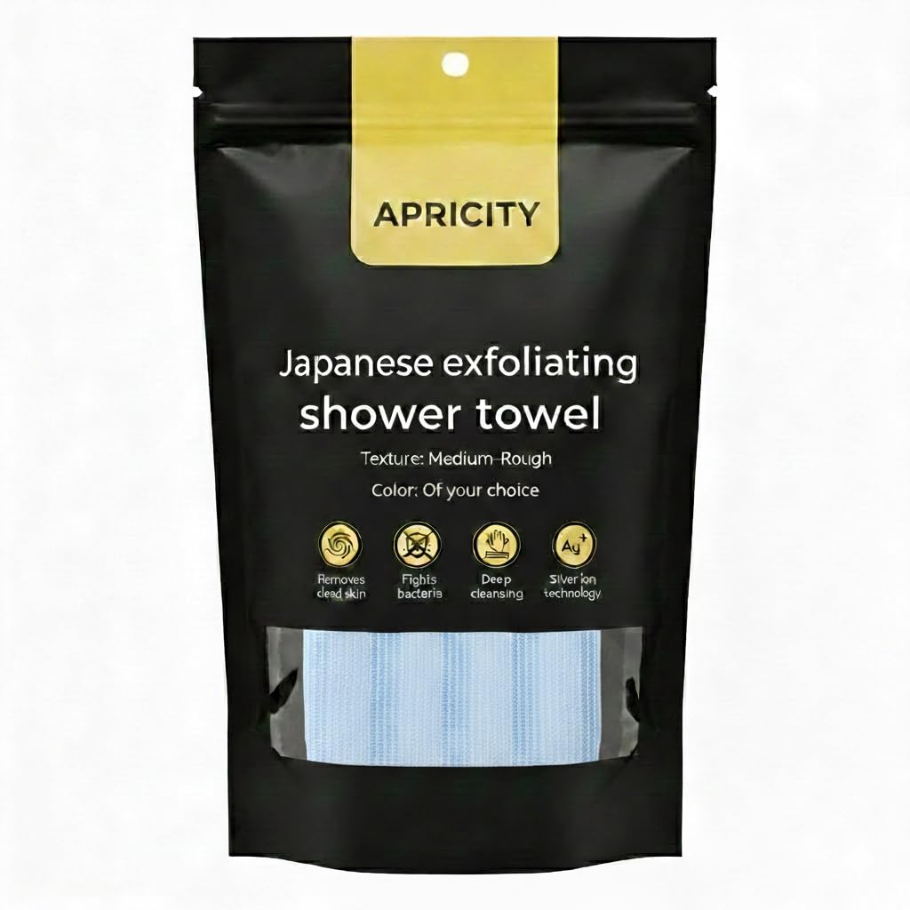Shower Towel, 2-in-1 Dual-Sided Body Scrubber & Microfiber Scrub Cloth Set, Advanced Exfoliation for All Skin Types