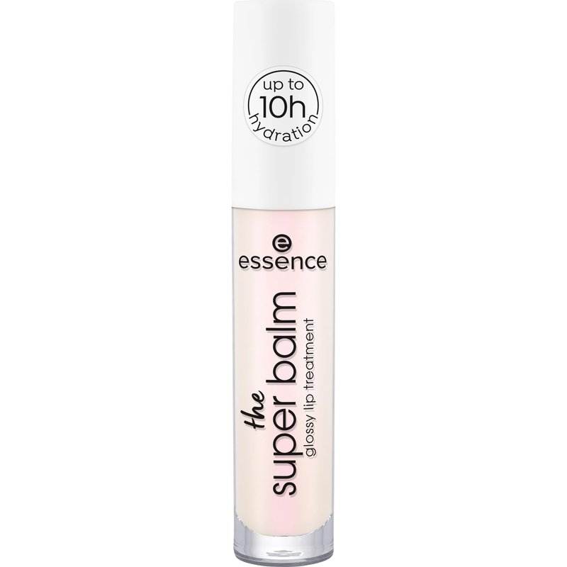 essence | The Super Balm Glossy Lip Treatment | 10 Hour Hydrating Lip Balm for Glossy Finish with Shea Butter & Vitamin E | Vegan & Cruelty Free