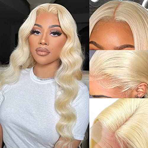 613 Lace Front Wig Human Hair 13x4 Body Wave Blonde Lace Front Wigs Human Hair 180% Density 613 HD Lace Frontal Wig Pre Plucked With Baby Hair 22 Inch