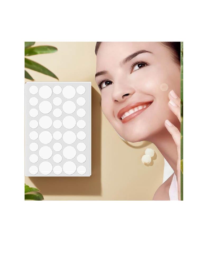 OptiD Pimple Patch, Hydrocolloid Acne Patches for Face, Waterproof & Breathable, Works Day and Night, Shrink Zits & Whiteheads in 1 Use, Nighttime Spot Pimple Stickers (36 Count)