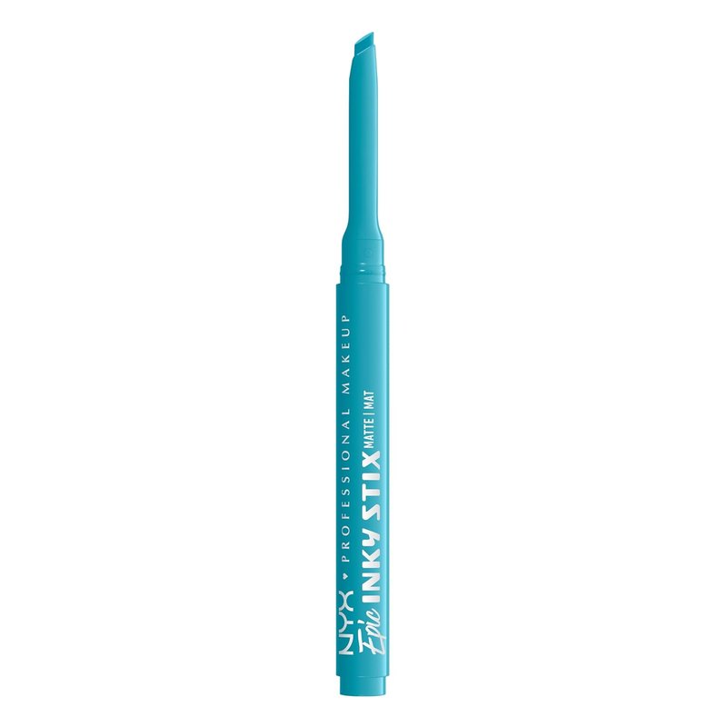 NYX Epic Inky Stix Eyeliner - Waterproof Cream Gel Formula | 24HR Wear, 07 Cyber Cyan (Matte Electric Blue)