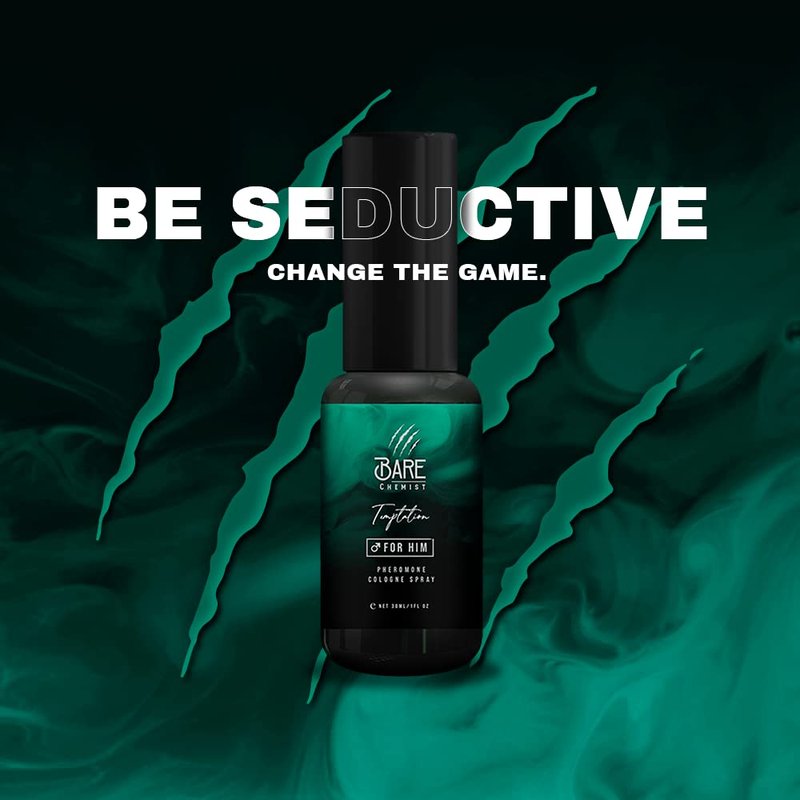 Bare Chemist Pheromones for Men to Attract Women (Temptation) Cologne - Extra Strong, Concentrated Proven Formula Spray