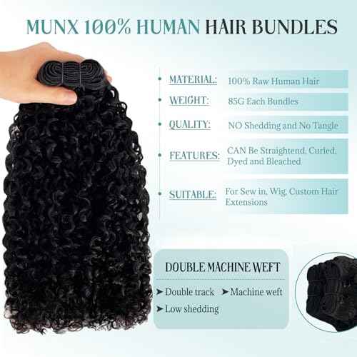 Water Wave Bundles Human Hair Burmese Curly Human Hair Double Weft Wet and Wavy 15A Unprocessed 100% Pure Protein Brazilian Hair for Black Women 26 Inch Natural Color 85G
