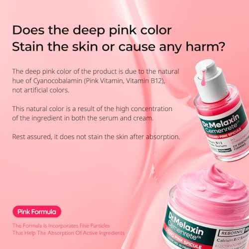 Dr.Melaxin Cemenrete Cyano Pink Spicule Cream with Calcium, Vitamin B12 for under eyes skin, Dark Circles, Fine Lines, Puffiness&Eye Bags Cream, 1.69 fl. oz.