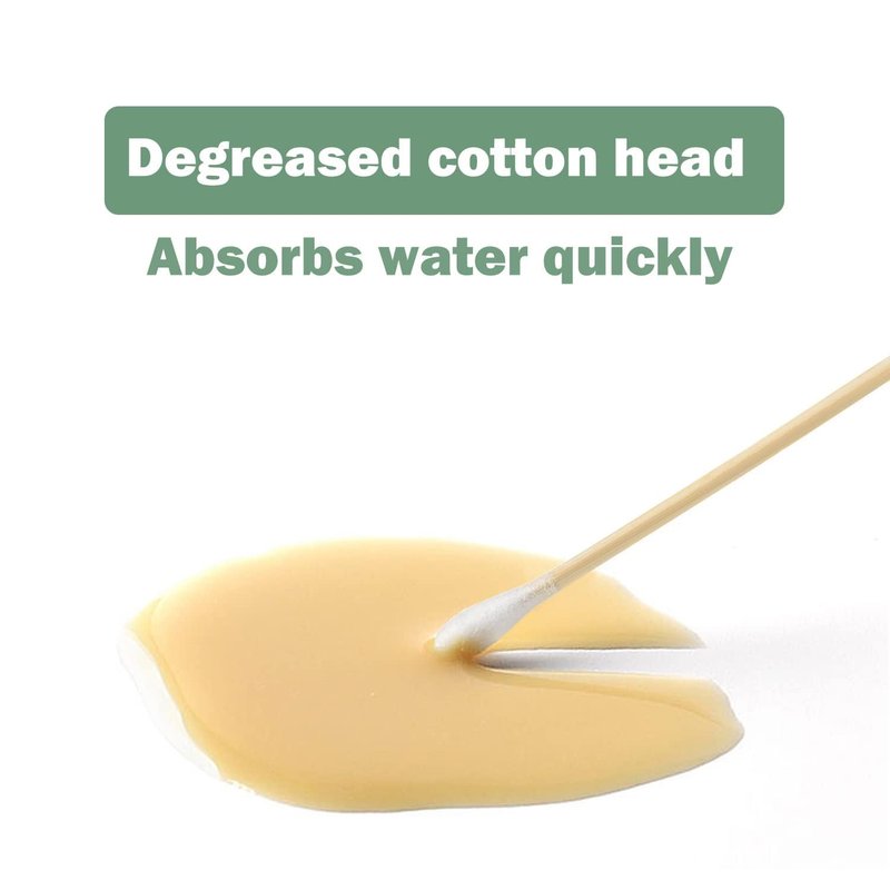 MONCOM Cotton Swabs 500 Count Double Round Thick Tips I Biodegradable Eco-Friendly Strong Wooden Sticks Cotton Swabs For Ears | Firm Qtips cotton swabs | Natural Cotton Buds, 2.8 inch, One Small box