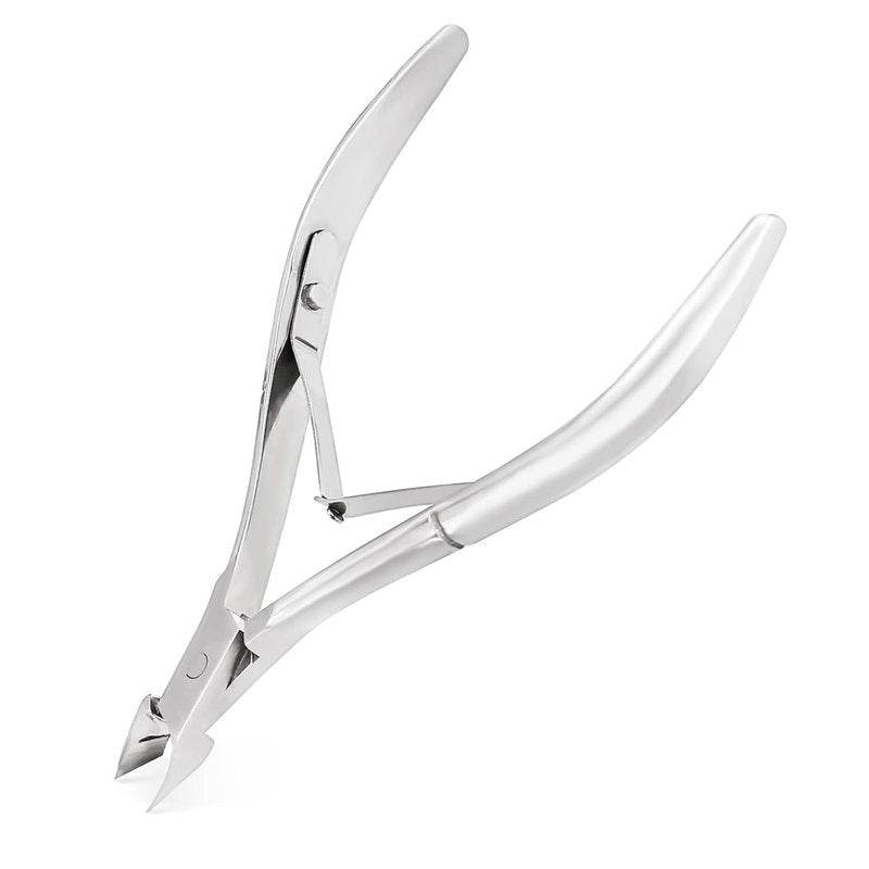 Cuticle Trimmer - Professional Stainless Steel Cuticle Nippers & Clippers for Manicure & Pedicure | Silver