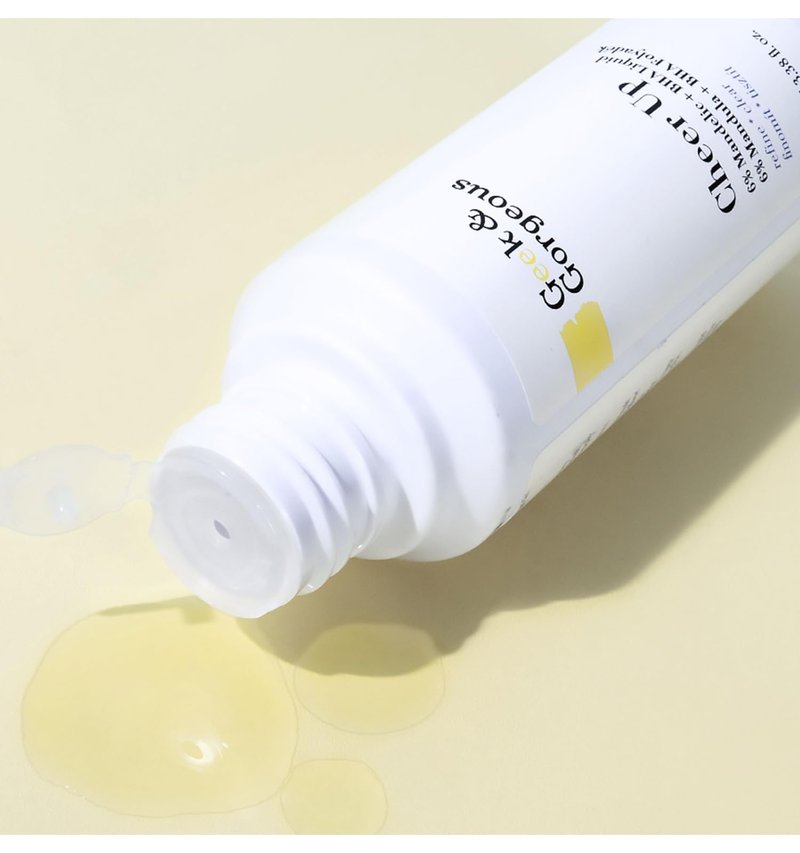 Geek & Gorgeous – Cheer Up – Exfoliating Liquid with Mandelic Acid (AHA) & Salicylic Acid (BHA) – Helps Refine Pores, Balance Oil & Improve Skin Texture – For Oily & Combination Skin – 1 oz