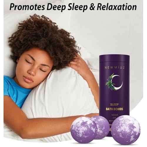 Deep Sleep Bubble Bath Bombs Infused with Lavender Chamomile Essential Oils Moisturizing Bath for Dry Skin and Relaxation Self Care Gift for Women
