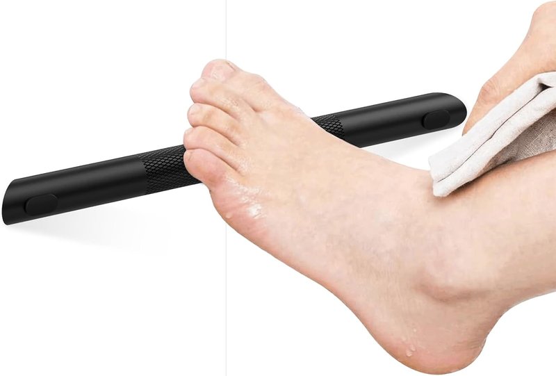 Matte Black Shower Foot Rest Bar - Stainless Steel Non-Slip Corner Step for Shaving Legs | Wall Mounted