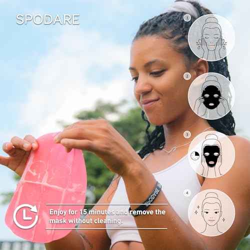 SPORTS MASK - Soothing Hydrogel Face Mask - Repair Sun Damage, Calm Skin and Alleviate Redness - Soothe Skin and Reset Mind after Exercise - For All Skin Types - 5 Pc