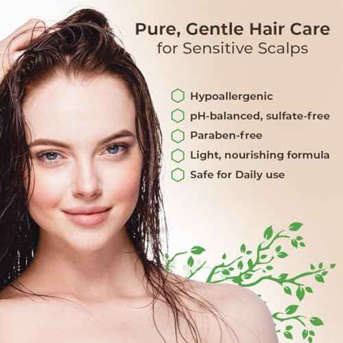 Eczema & Psoriasis Treatment Shampoo - Anti-Dandruff, Scalp Relief for Dry & Itchy Skin - Hypoallergenic, Paraben & Fragrance-Free for Sensitive Scalp