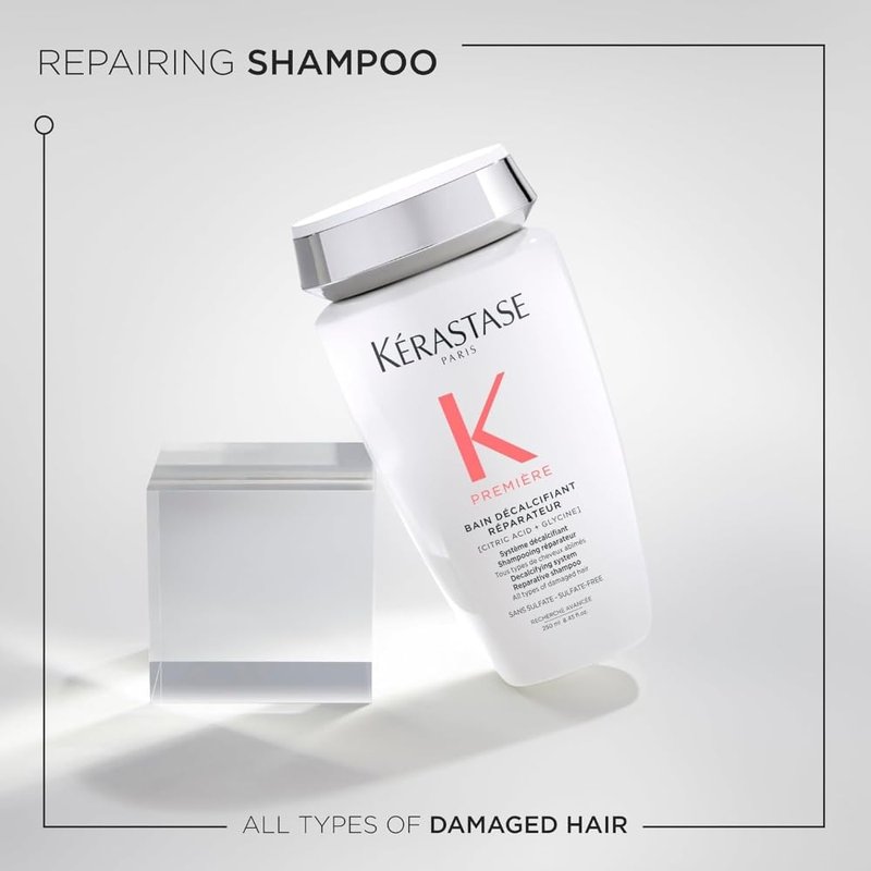 Kerastase Premiere Sulfate-Free Hair Repair Shampoo - Strengthening & Smoothing, For Breakage & All Damaged Hair Types, Removes Buildup and Decalcifies With Citric Acid