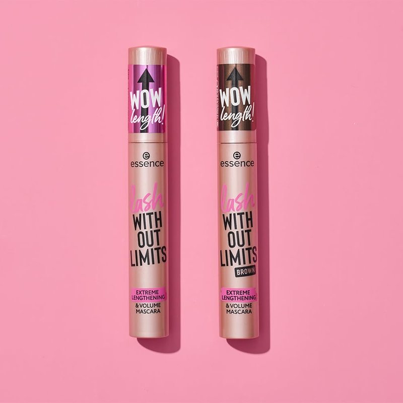 essence | Lash Without Limits Extreme Lengthening & Volume Mascara (01 | Extra Black) | Volumizing & Lengthening | Vegan, Cruelty Free & Paraben Free