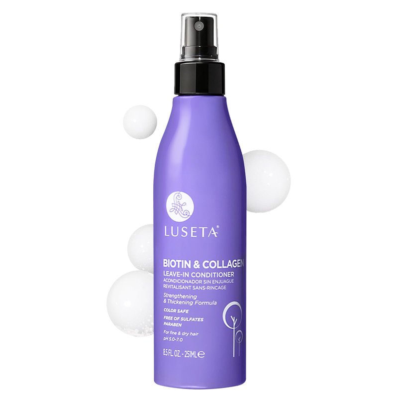 Luseta Biotin Leave in Conditioner for Dry Damaged Hair, Natural Thickening Volume Conditioner for Thinning Hair,8.5 Fl Oz, Hair Detangler Spray for Women and Men